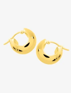 Boucles d'oreilles créoles or jaune 750 ‰ SO OR