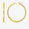 Boucles d'oreilles créoles diamantées en or jaune 750 ‰ SO OR