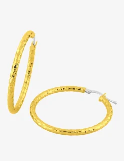 Boucles d'oreilles créoles diamantées en or jaune 750 ‰ SO OR