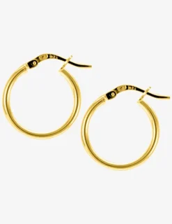 Boucles d'oreilles créoles 15 mm plaqué or fil rond 2 mm SO OR