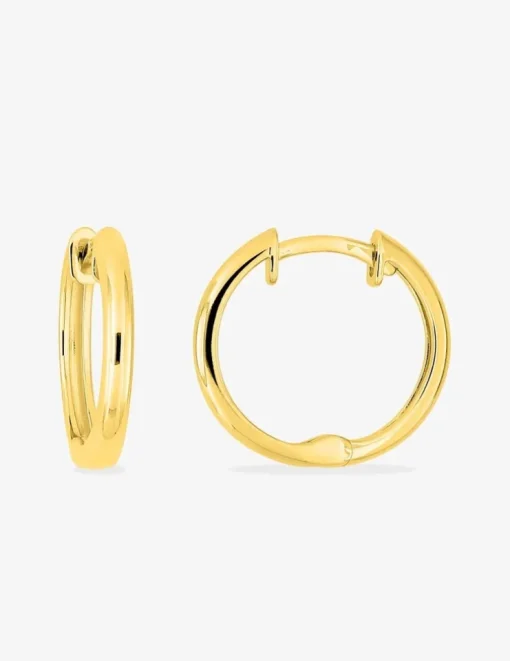 Boucles d'oreilles créoles en or jaune 750‰ 13 mm SO OR