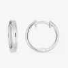 Boucles d'oreilles créoles en argent rhodié 925‰ 13 mm SO OR