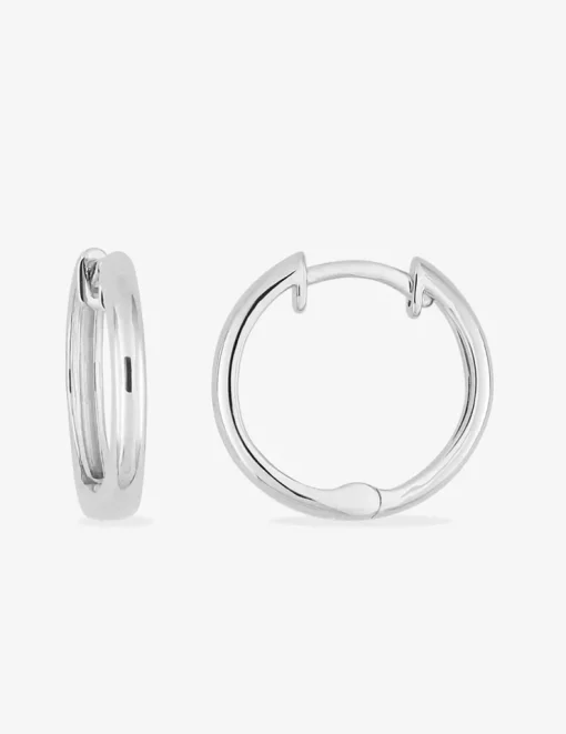 Boucles d'oreilles créoles en argent rhodié 925‰ 13 mm SO OR