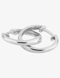 Boucles d'oreilles créoles en argent rhodié 925‰ 13 mm SO OR