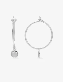 Boucles d'oreilles créoles motif rond 15 mm argent 925‰ SO OR