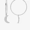 Boucles d'oreilles créoles motif lune 20 mm argent 925‰ SO OR