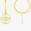 Boucles d'oreilles créoles fleur or jaune 375‰ SO OR