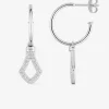 Boucles d'oreilles créoles argent 925 ‰ oxyde blanc SO OR