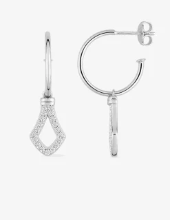 Boucles d'oreilles créoles argent 925 ‰ oxyde blanc SO OR