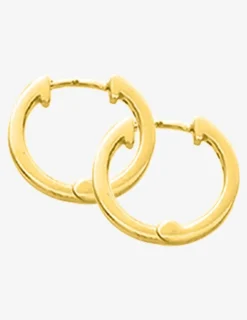 Boucles d'oreilles créoles charnières plaqué or et oxyde de zirconium SO OR