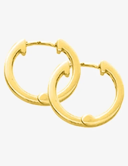 Boucles d'oreilles créoles charnières plaqué or et oxyde de zirconium SO OR