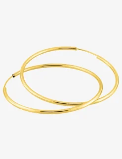 Boucles d'oreilles créoles 40 mm en or jaune 375‰ SO OR