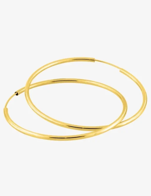 Boucles d'oreilles créoles 40 mm en or jaune 375‰ SO OR