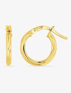 Boucles d'oreilles créoles 10 mm en or jaune 375‰ SO OR