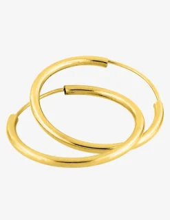 Boucles d'oreilles créoles 20 mm en or jaune 375‰ SO OR