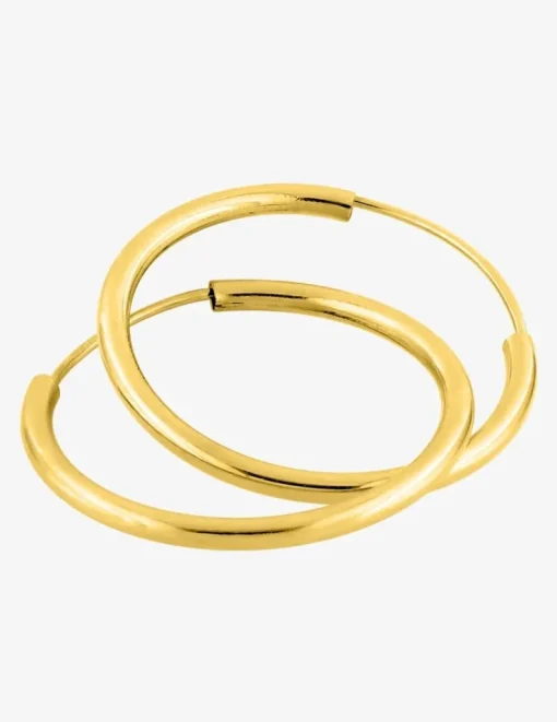 Boucles d'oreilles créoles 20 mm en or jaune 375‰ SO OR