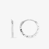 Boucles d'oreilles créoles diamantées en or blanc 375 ‰ SO OR