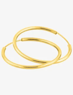 Boucles d'oreilles créoles 25 mm en or jaune 375‰ SO OR