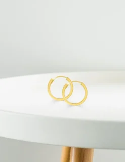 Boucles d'oreilles créoles or jaune 375 ‰ SO OR