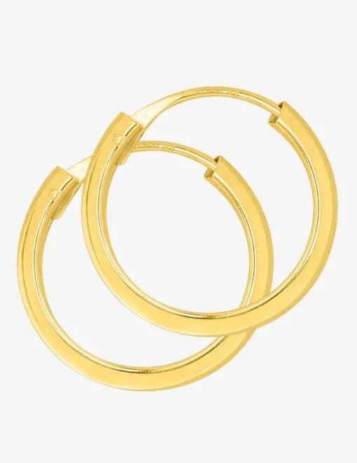 Boucles d'oreilles créoles or jaune 375 ‰ SO OR