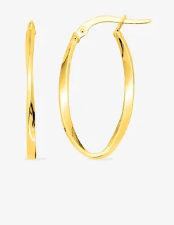 Boucles d'oreilles créoles or jaune 375 ‰ SO OR