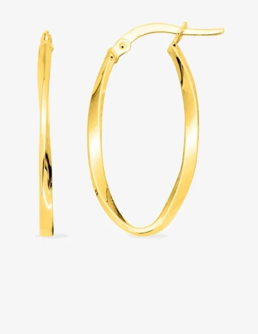 Boucles d'oreilles créoles or jaune 375 ‰ SO OR