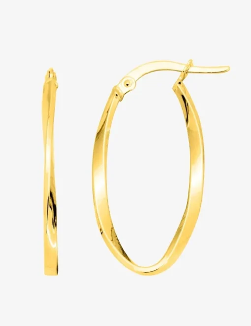 Boucles d'oreilles créoles or jaune 375 ‰ SO OR