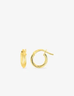 Boucles d'oreilles créoles 8 mm en or jaune 375‰ SO OR