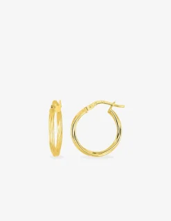 Boucles d'oreilles créoles 15 mm en or jaune 375‰ SO OR