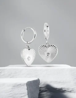 Boucles d’oreilles cœur acier SO OR