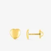 Boucles d'oreilles cœur or jaune 750 ‰ SO OR