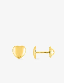 Boucles d'oreilles cœur or jaune 750 ‰ SO OR