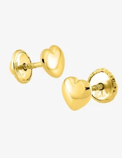 Boucles d'oreilles cœur or jaune 750 ‰ SO OR