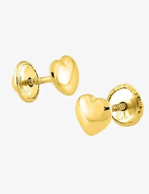 Boucles d'oreilles cœur or jaune 750 ‰ SO OR