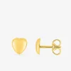 Boucles d'oreilles cœur or jaune 750 ‰ SO OR
