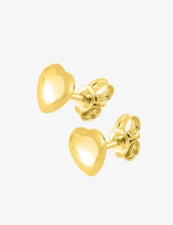 Boucles d'oreilles cœur or jaune 750 ‰ SO OR