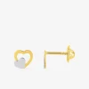 Boucles d'oreilles cœur or jaune 375‰ SO OR