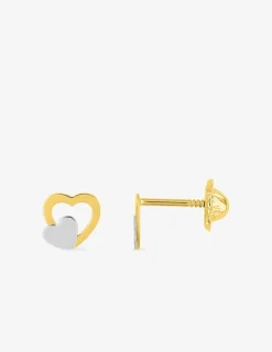 Boucles d'oreilles cœur or jaune 375‰ SO OR