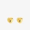 Boucles d'oreilles cœur plein or jaune 750 ‰ SO OR