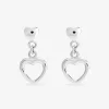 Boucles d'oreilles cœurs en argent 925‰ rhodié SO OR