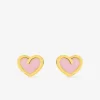 Boucles d'oreilles cœurs or jaune 375‰ et laque SO OR