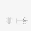 Boucles d'oreilles cœurs or blanc 375‰ SO OR