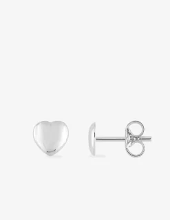 Boucles d'oreilles cœurs or blanc 375‰ SO OR