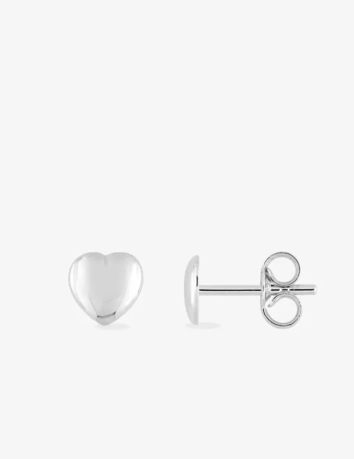 Boucles d'oreilles cœurs or blanc 375‰ SO OR