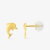 Boucles d'oreilles dauphin or jaune 375‰ SO OR