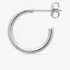 Boucles d'oreilles demi-créoles en argent 925‰ rhodié SO OR