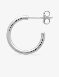 Boucles d'oreilles demi-créoles en argent 925‰ rhodié SO OR