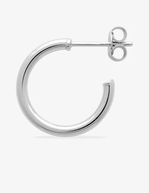 Boucles d'oreilles demi-créoles en argent 925‰ rhodié SO OR