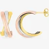 Boucles d'oreilles demi-créoles 3 or 750 ‰ SO OR