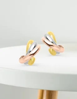Boucles d'oreilles demi-créoles 3 or 750 ‰ SO OR